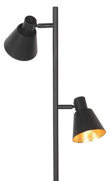 Steinhauer Λάμπα δαπέδου Oeroe, διπλή, μαύρη, μέταλλο, E14, Σαλόνι / τραπεζαρία, Μέταλλο