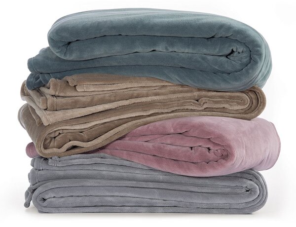 Κουβέρτα Fleece Μονή Cosy Dusty Blue 160x220 - Nef-Nef Homeware