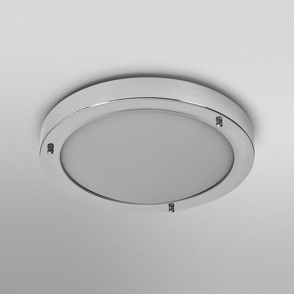 OSRAM Φωτιστικό οροφής BATHROOM, χρώμιο, Ø 31 cm, μέταλλο/γυαλί IP44, ρυθμιζόμενος, Μεταλλικό, Μπάνιο, Μέταλλο, σύγχρονο