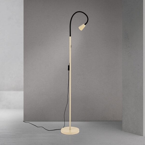 ORION Λάμπα δαπέδου Dotty, χακί, ύψος 145 cm, εύκαμπτος βραχίονας, GU10, Μπεζ, Σαλόνι / τραπεζαρία, Μέταλλο, σύγχρονο