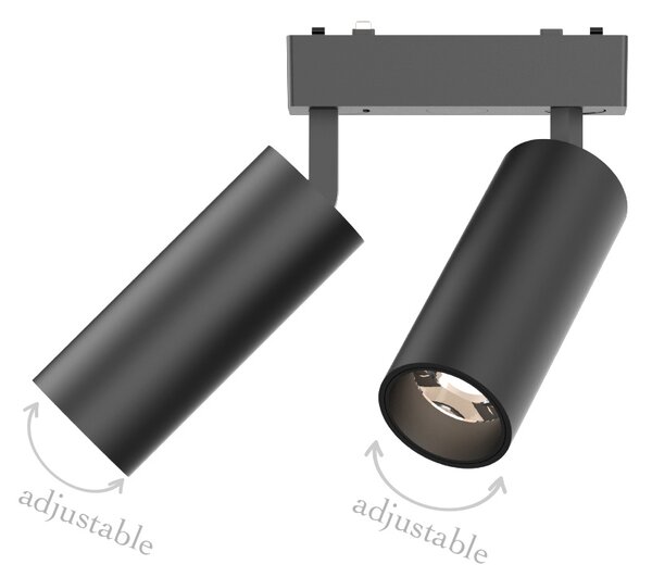 InLight Φωτιστικό LED 2x9W 3000K για Ultra-Thin μαγνητική ράγα σε μαύρη απόχρωση D:16cmX4,4cm (T03801-BL)