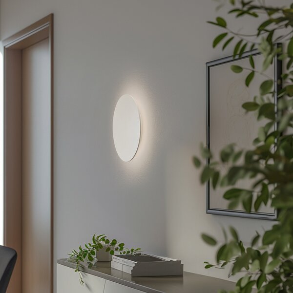 Argon LED φωτιστικό τοίχου Orios Plus, χρώμα άμμου, μέταλλο, Ø 30 cm, Μπεζ, Σαλόνι / τραπεζαρία, Μέταλλο, σύγχρονο