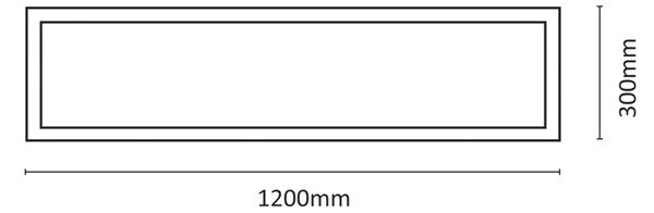 InLight LED Panel 48watt Παραλληλόγραμμο 4000Κ Φυσικό Λευκό D:120cmX30cm (2.50.01.2)