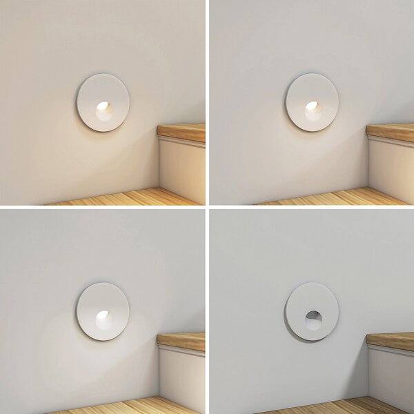 Arcchio Φωτιστικό εσοχής LED Vexi, Ø 7,5 cm, λευκό, αλουμίνιο, CCT, ρυθμιζόμενος, Λευκό, Σαλόνι / τραπεζαρία, Αλουμίνιο, σύγχρονο, Φωτιστικά εσοχής στρογγυλά