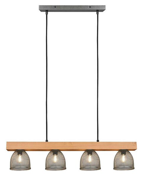 Φωτιστικό Οροφής - Ράγα Cestino R30704067 4xE14 28W 75x150cm Natural-Nickel RL Lighting