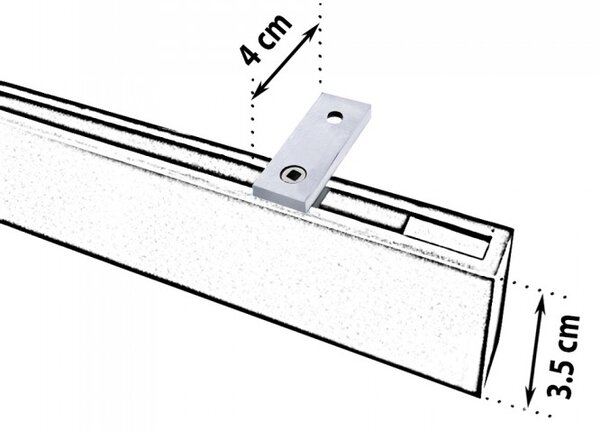 Μεταλλικός Σιδηρόδρομος Οροφής μονός Anartisi Aluminium Rail Collection EAGLE σε χρώμα MY 17 160 εκ