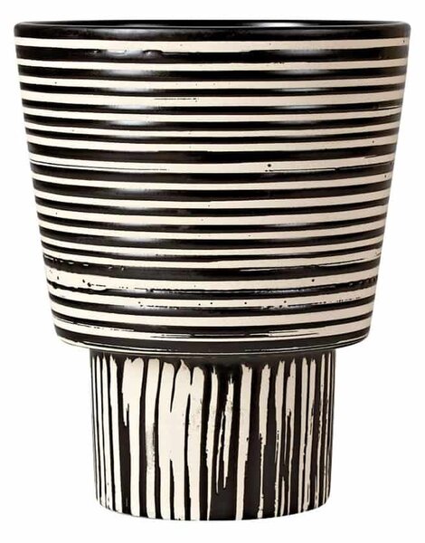 Βάζο Κεραμικό Vase 235 15x20cm Black-Beige Kentia