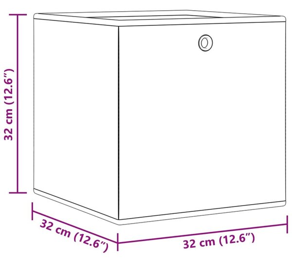 Πτυσσόμενα κουτιά αποθήκευσης 4 τεμάχια Κρεμ Μη υφασμένο ύφασμα - Κρεμ