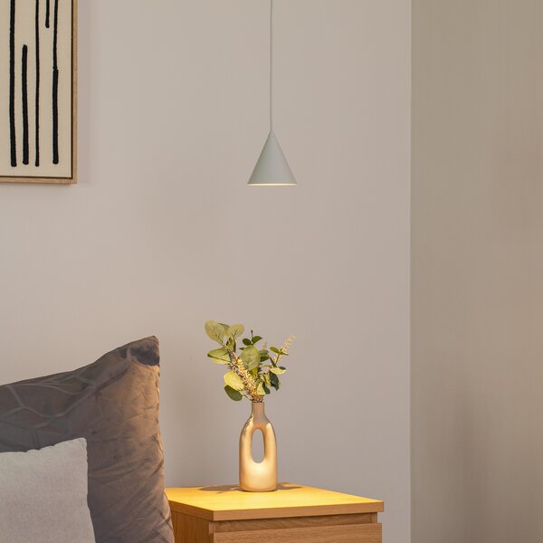 Nowodvorski Lighting Κρεμαστό φωτιστικό ZENITH, ανοιχτό γκρι, Ø 11 cm, μέταλλο, GU10, ρυθμιζόμενος, Γκρι, Σαλόνι / τραπεζαρία, Μέταλλο, σύγχρονο