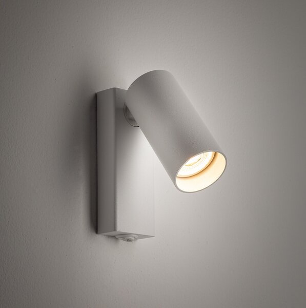 Nowodvorski Lighting Επιτοίχιος προβολέας FOURTY, λευκός, ύψος 17 cm, μέταλλο, GU10, Λευκό, Σαλόνι / τραπεζαρία, Μέταλλο, σύγχρονο