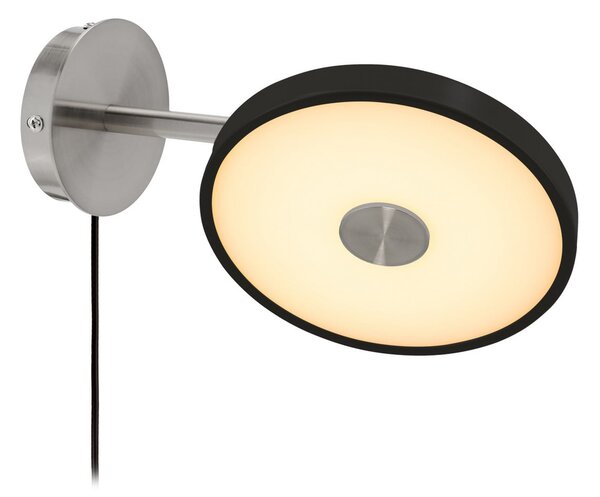 UMAGE Φωτιστικό τοίχου LED Asteria Short, μαύρο, ατσάλι, με βύσμα, ρυθμιζόμενος, Μαύρο, υπνοδωμάτιο, Μέταλλο, σχεδιασμός