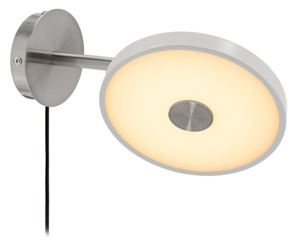 UMAGE Φωτιστικό τοίχου LED Asteria Short, γκρι, ατσάλι, με βύσμα, ρυθμιζόμενος, Γκρι, υπνοδωμάτιο, Μέταλλο, σχεδιασμός