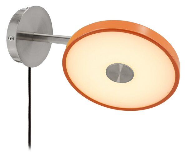 UMAGE Φωτιστικό τοίχου LED Asteria Short, πορτοκαλί, ατσάλι, βύσμα, ρυθμιζόμενος, Πορτοκαλί, υπνοδωμάτιο, Μέταλλο, σχεδιασμός