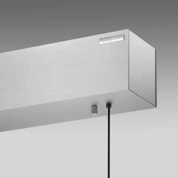 PURE Κρεμαστό φωτιστικό LED E-Motion, διαμάντι, CCT, ρυθμιζόμενος, Γκρι, Σαλόνι / τραπεζαρία, Μέταλλο, σύγχρονο