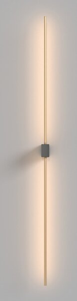 Maytoni LED φωτιστικό τοίχου Pars, 105 cm, μαύρο/χρυσό, αλουμίνιο, Μαύρο, Σαλόνι / τραπεζαρία, Αλουμίνιο, σύγχρονο