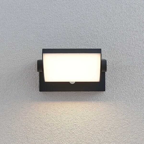 Lindby LED φωτιστικό τοίχου Sherin, σετ 2 τεμαχίων, περιστρεφόμενο,, Μαύρο, Αλουμίνιο, σύγχρονο