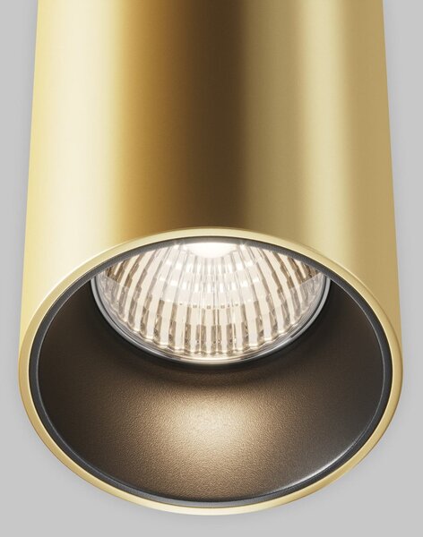 Maytoni LED κρεμαστό φωτιστικό Efir, χρυσό ματ, Ø 10.5cm, 33W, 38°, Χρυσό / Ορείχαλκου, Σαλόνι / τραπεζαρία, Αλουμίνιο, σύγχρονο