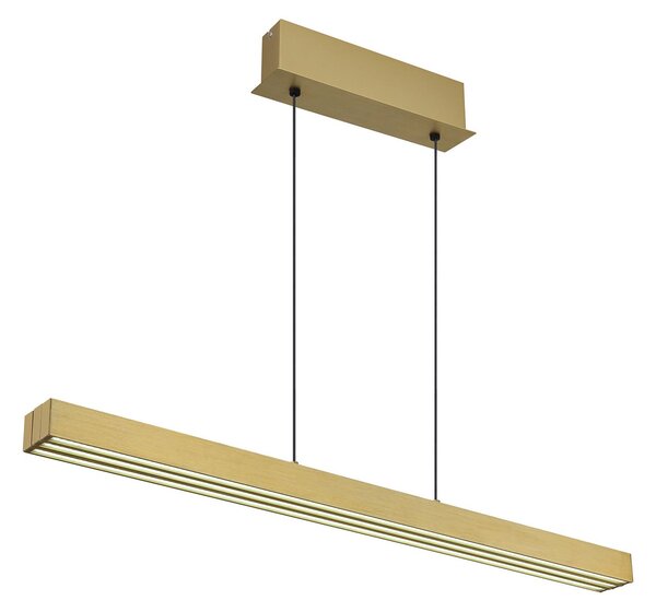 Globo LED κρεμαστή λάμπα Ethan, χάλκινο χρώμα, 150 cm, ρυθμιζόμενο μήκος, ρυθμιζόμενος, Χρυσό / Ορείχαλκου, Σαλόνι / τραπεζαρία, Αλουμίνιο, σύγχρονο