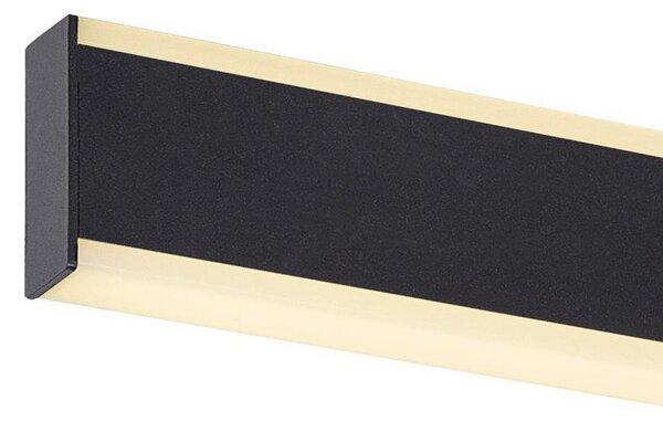 SLV LED απλό φωτιστικό τοίχου μπάνιου One Linear, 70 cm, μαύρο, CCT, ρυθμιζόμενος, Μαύρο, Μπάνιο, Αλουμίνιο, σύγχρονο