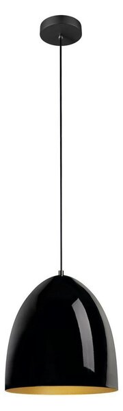 SLV Κρεμαστή λάμπα Para Cone, Ø 30 cm, μαύρο/χρυσό, ρυθμιζόμενος, Μαύρο, Σαλόνι / τραπεζαρία, Αλουμίνιο, σύγχρονο