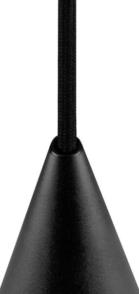 SLV Κρεμαστή λάμπα Magico, Ø 21 cm, μαύρο ματ, μέταλλο, ρυθμιζόμενος, Μαύρο, Σαλόνι / τραπεζαρία, Αλουμίνιο, σύγχρονο
