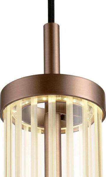 SLV LED κρεμαστή λάμπα Quimera, χάλκινο χρώμα, Ø 8 cm, CCT, ρυθμιζόμενος, Χαλκού, Σαλόνι / τραπεζαρία, Αλουμίνιο