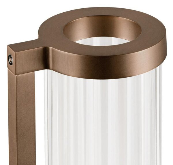 SLV Φωτιστικό τοίχου LED Quimera, χάλκινο χρώμα, ύψος 41 cm, CCT, ρυθμιζόμενος, Χαλκού, Σαλόνι / τραπεζαρία, Αλουμίνιο