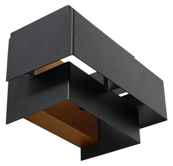 Steinhauer LED απλίκι τοίχου Muro 3368, μαύρο, up/down, G9, 2.700 K, ρυθμιζόμενος, Μαύρο, Σαλόνι / τραπεζαρία, Μέταλλο, σύγχρονο, Πρίζα τοίχου πάνω/κάτω