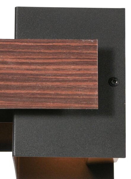 Steinhauer LED φωτιστικό τοίχου Muro 3368, εμφάνιση ξύλου, up/down, G9, 2.700 K, ρυθμιζόμενος, Ξύλου, Σαλόνι / τραπεζαρία, Μέταλλο, σύγχρονο, Πρίζα τοίχου πάνω/κάτω