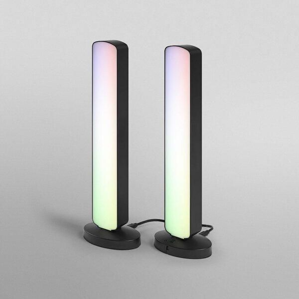 OSRAM SMART+ WiFi Επιτραπέζια λάμπα MOOD LIGHT, μαύρη RGB CCT 2 τεμ, ρυθμιζόμενος, Μαύρο, Σαλόνι / τραπεζαρία, Πλαστικό, σύγχρονο