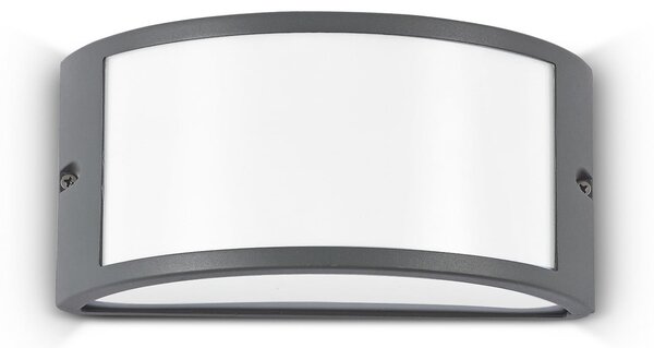 IDEAL LUX Ideal Lux Φωτιστικό εξωτερικού χώρου Rex 1, ανθρακί, IP44, E27, ρυθμιζόμενος, Γκρι, Αλουμίνιο, Πρίζα τοίχου πάνω/κάτω