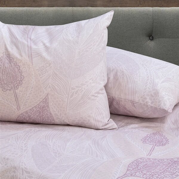 LINO ΣΕΤ ΣΕΝΤΟΝΙΑ JACQUARD MAUVE 100X200+35