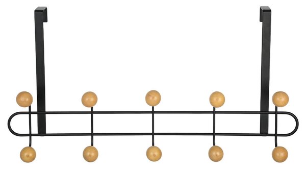 ESTIA ΚΡΕΜΑΣΤΡΑ ΠΟΡΤΑΣ ΜΕΤΑΛΛΙΚΗ 52x7.5x23cm 10 ΘΕΣΕΩΝ ΜΑΥΡΗ