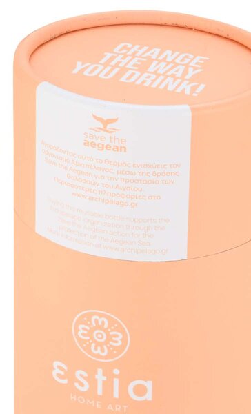 ΘΕΡΜΟΣ TRAVEL CUP SAVE THE AEGEAN 500ml PEACH FUZZ ESTIA 01-23423