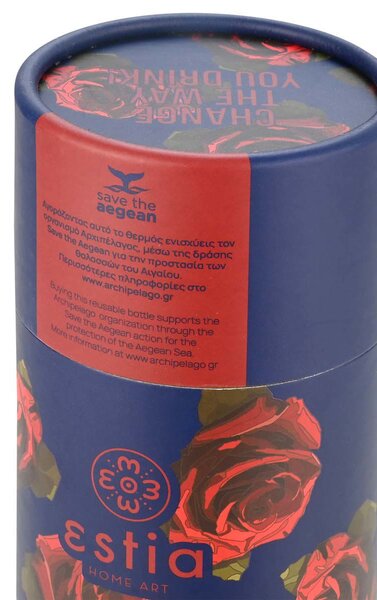 ΘΕΡΜΟΣ TRAVEL CUP SAVE THE AEGEAN 500ml ELECTRIC ROSES ESTIA 01-22709