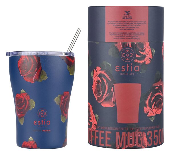 ΘΕΡΜΟΣ COFFEE MUG SAVE THE AEGEAN 350ml ELECTRIC ROSES ESTIA 01-22969