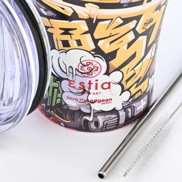 ΘΕΡΜΟΣ COFFEE MUG SAVE THE AEGEAN 350ml GRAFFITI RHYTHM ESTIA 01-22914