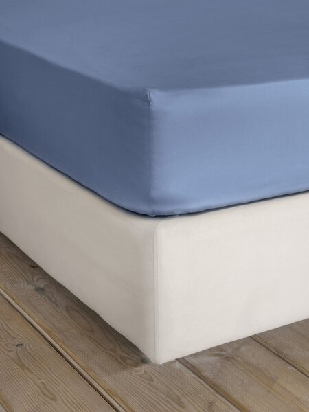 Σεντόνι Μονό με Λάστιχο Superior Satin - Shadow Blue - Nima Home