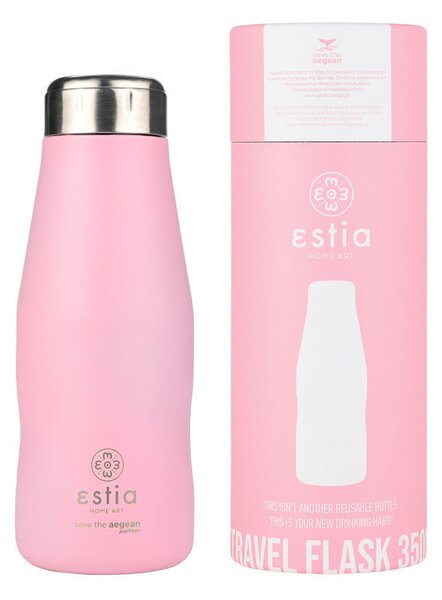 ΘΕΡΜΟΣ TRAVEL FLASK SAVE THE AEGEAN 350ml BLOSSOM ROSE ESTIA 01-22310