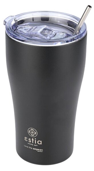 ΘΕΡΜΟΣ COFFEE MUG SAVE THE AEGEAN 500ml MIDNIGHT BLACK ESTIA 01-23122