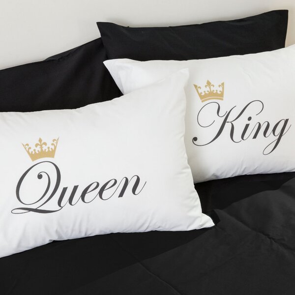 Σετ Μαξιλαροθήκες Queen&King Λευκό 2x(50x70) - Borea Home