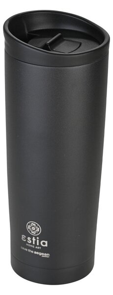 ESTIA ΘΕΡΜΟΣ TRAVEL MUG SAVE THE AEGEAN 450ml MIDNIGHT BLACK