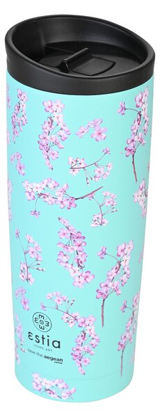 ESTIA ΘΕΡΜΟΣ TRAVEL MUG SAVE THE AEGEAN 450ml BLOSSOM GREEN