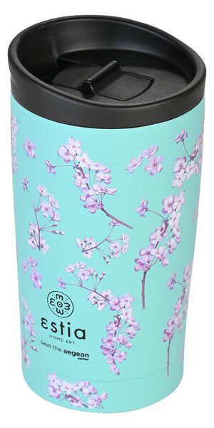 ESTIA ΘΕΡΜΟΣ TRAVEL MUG SAVE THE AEGEAN 350ml BLOSSOM GREEN