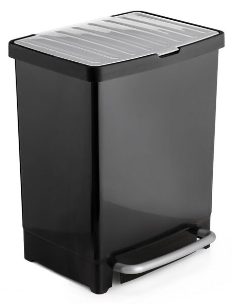 Κάδος Απορριμάτων - Ανακύκλωσης T Black 17+8L 33,5x31x42 - Tatay