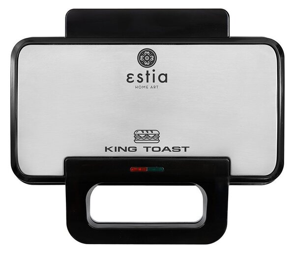 Τοστιερα King Toast 2 Θέσεων 900W Με Βαθιες Αποσπωμενες Αντικολλητικες Πλακες - Estia