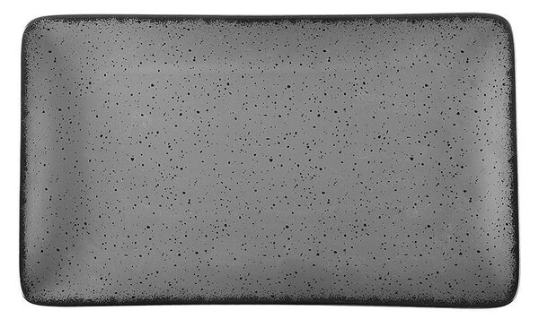 Πιατέλα Ορθογώνια Πορσελάνινη Terra Grey 27x16cm - Estia