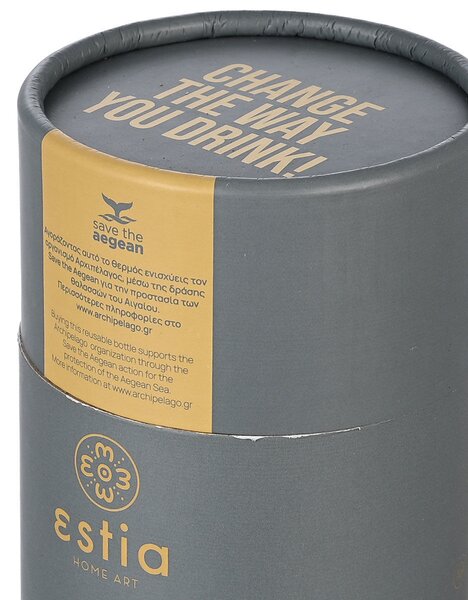 Μπουκάλι Θερμός Travel Chug Save The Aegean Fjord Grey 500ml - Estia