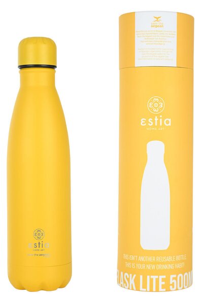 Μπουκάλι Θερμός Flask Lite Save The Aegean Pineapple Yellow 500ml - Estia