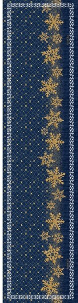 Runner Christmas 2031 Blue Laser Cut 40X160 - Saint Clair